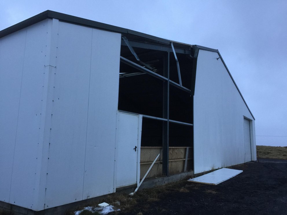 Töluvert tjón varð í Rangárþingi eystra