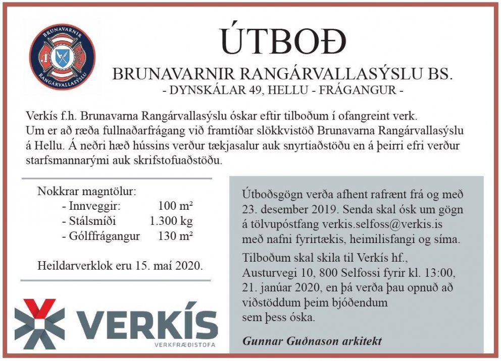 Útboð: Brunavarnir Rangárvallasýslu BS.