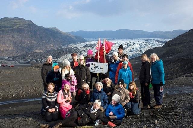 7. bekkur mælir við Sólheimajökul