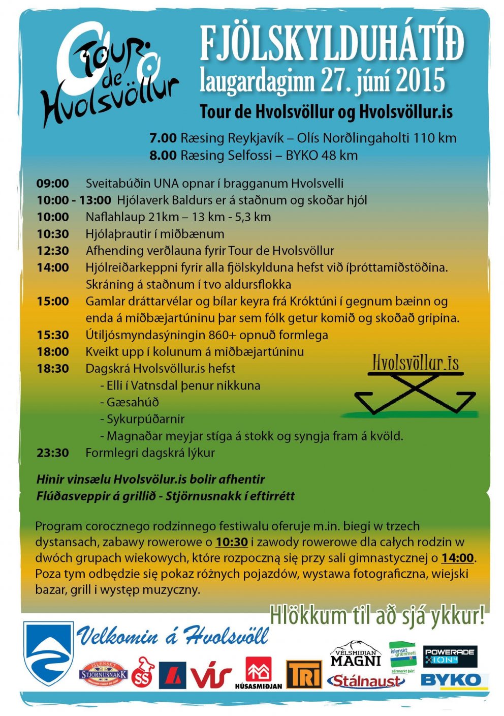 Tour de Hvolsvöllur og fjölskylduhátíðin Hvolsvöllur.is