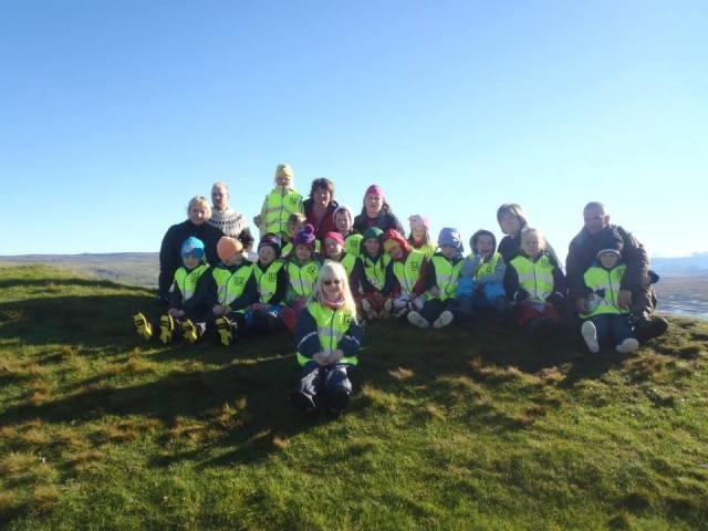 Hvolsskóli gekk á fjöll í Heilsuvikunni