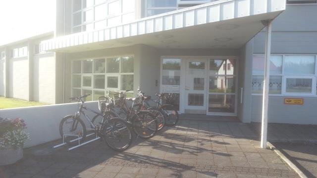 Hjólafákar starfsmanna ráðhúsins viðraðir