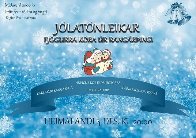 Jólatónleikar að Heimalandi