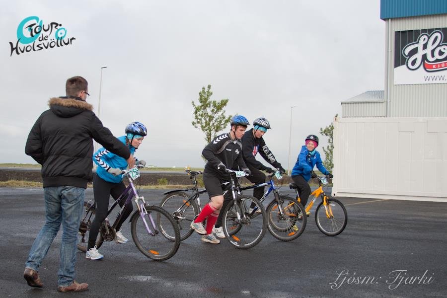 Sprækir krakkar hjóluðu frá Hellu í Tour de Hvolsvöllur