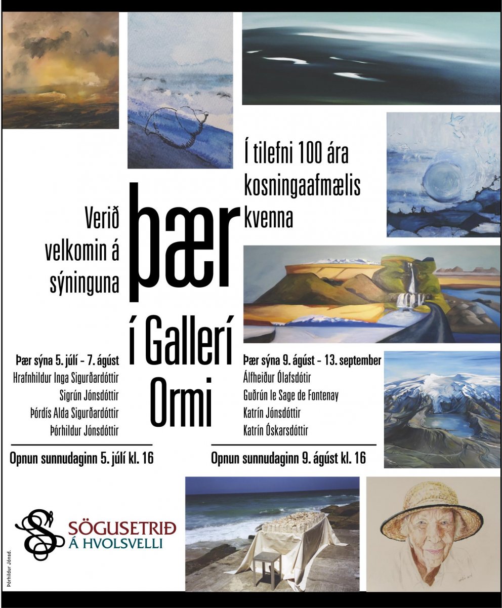 Myndlistarsýning Þær í Gallerí Ormi.