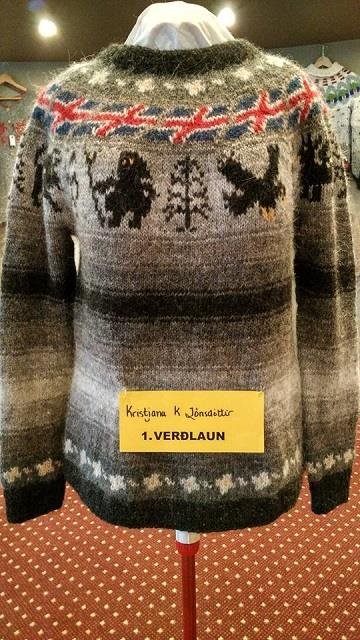 Kristjana Jónsdóttir hannaði Fullveldispeysuna 2018