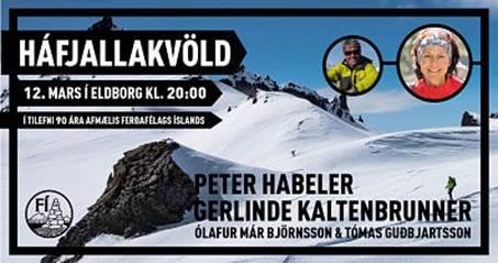 Háfjallakvöld Ferðafélags Íslands 12. mars nk.