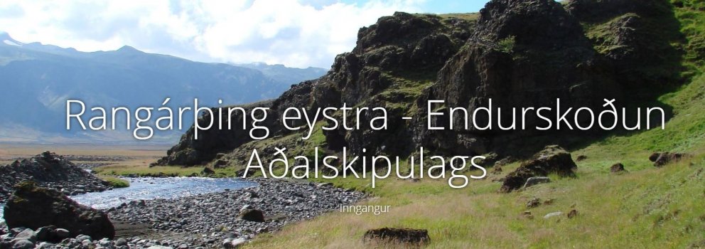 Aðalskipulag Rangárþings eystra 2020-2032 Heildarendurskoðun