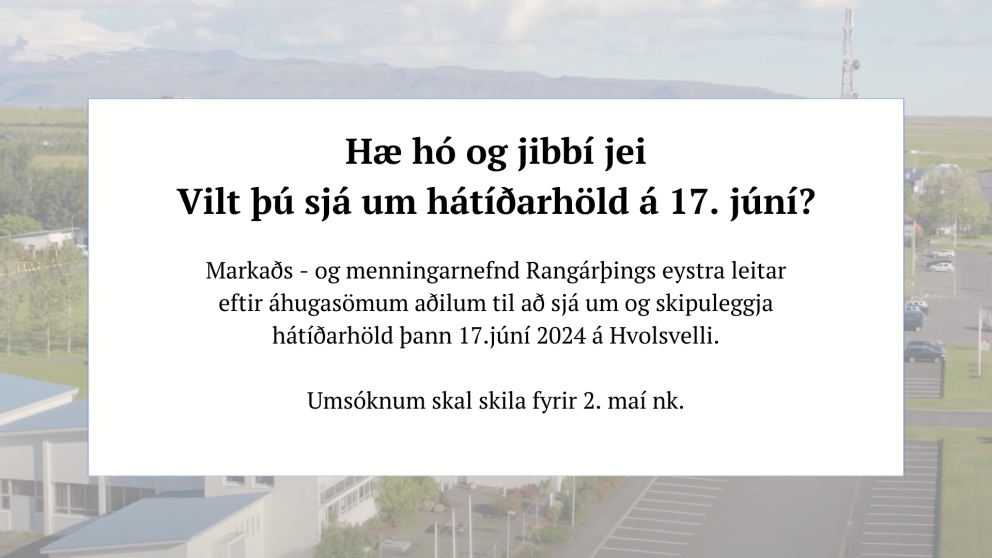 17. júní hátíðarhöld á Hvolsvelli 2024