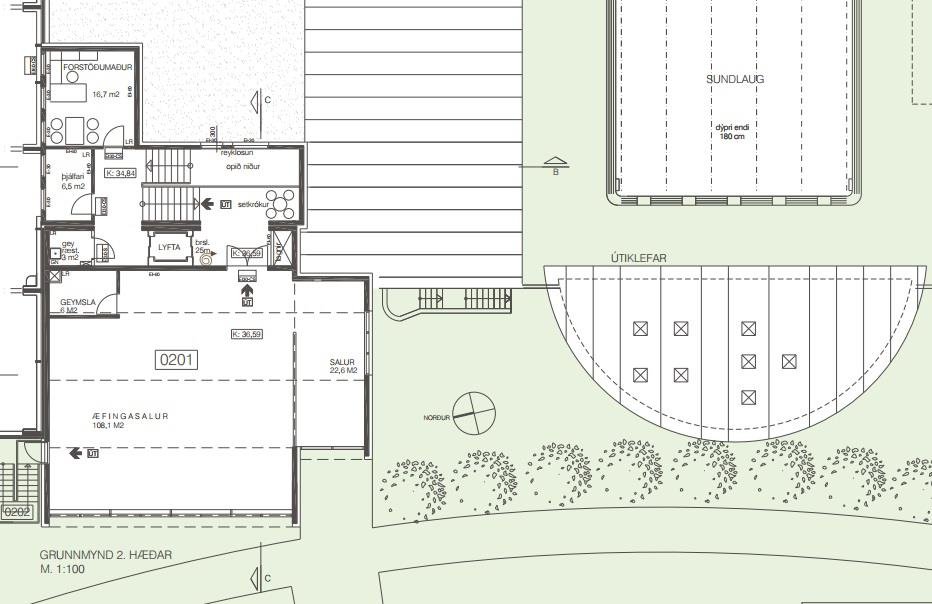 Tilboð í útibúningsklefa við íþróttamiðstöðina opnuð