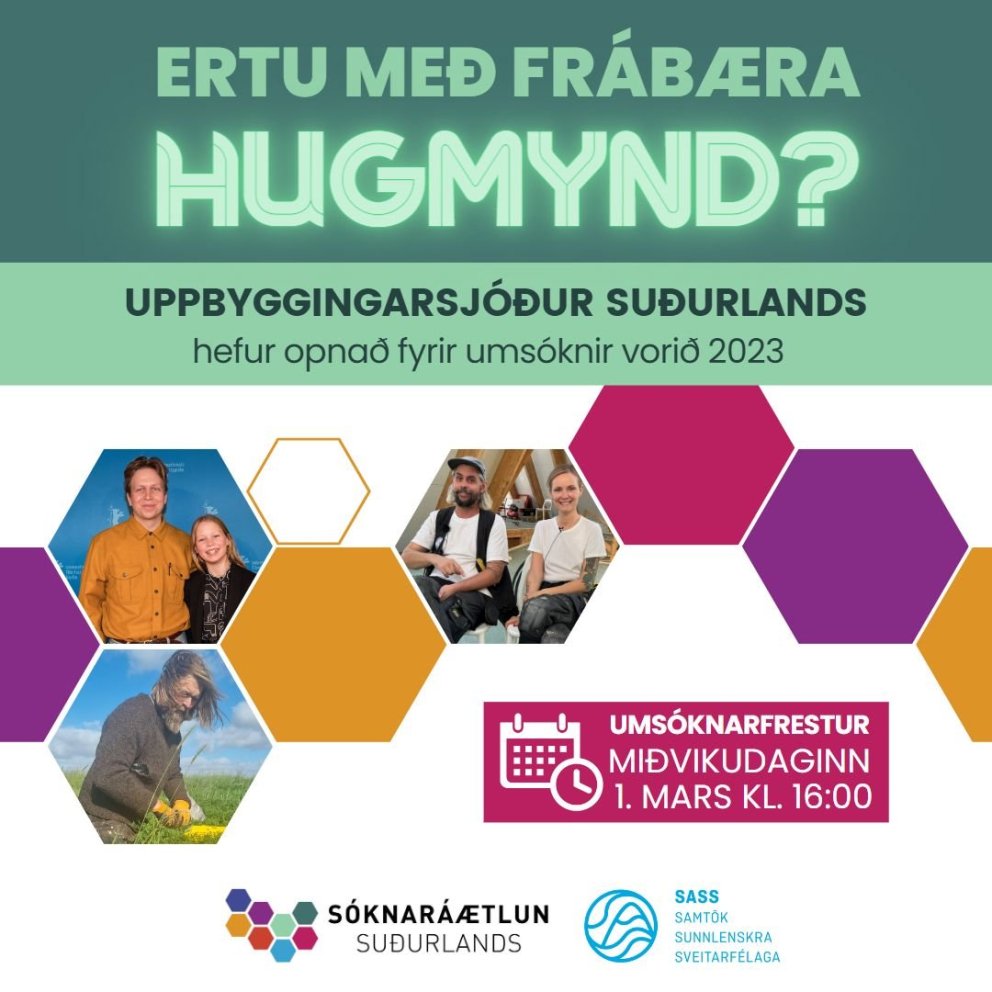 Opið fyrir umsóknir í vorúthlutun Uppbyggingarsjóðs Suðurlands 2023