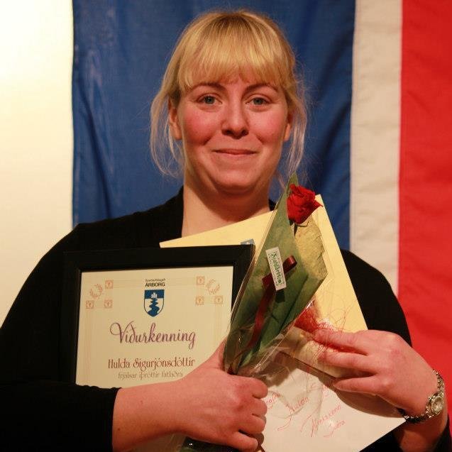 Hulda Sigurjónsdóttir frá Mið-Mörk keppti í Berlín