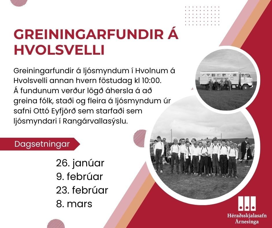 Greiningarfundir á ljósmyndum á Hvolsvelli