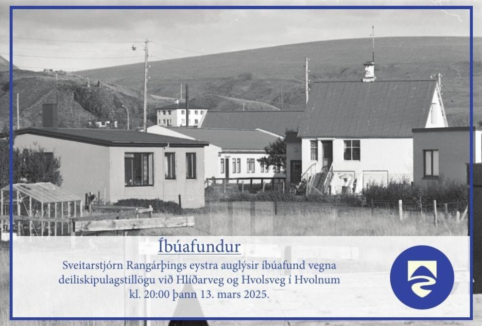 Íbúafundur vegna deiliskipulagstillögu við Hlíðarveg og Hvolsveg