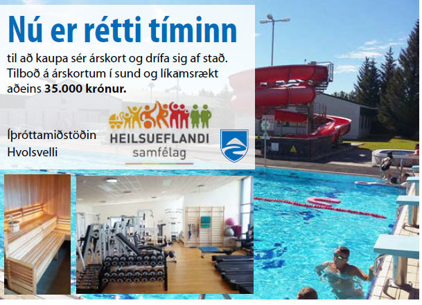 Tilboð á árskortum í sund og líkamsrækt