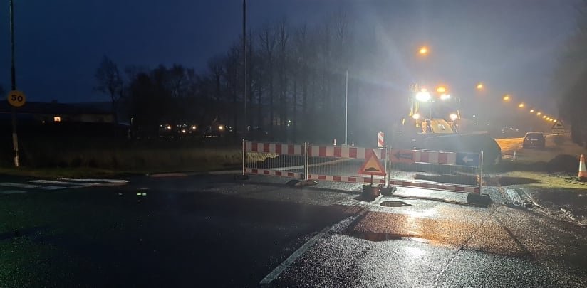 Lokun á Hlíðarvegi í dag vegna framkvæmda