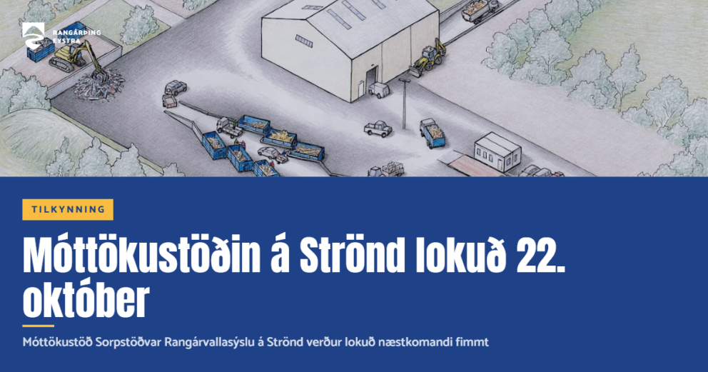 Móttökustöðin á Strönd lokuð 22. október