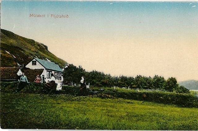 Póstkort af Múlakoti tekið fyrir 1928