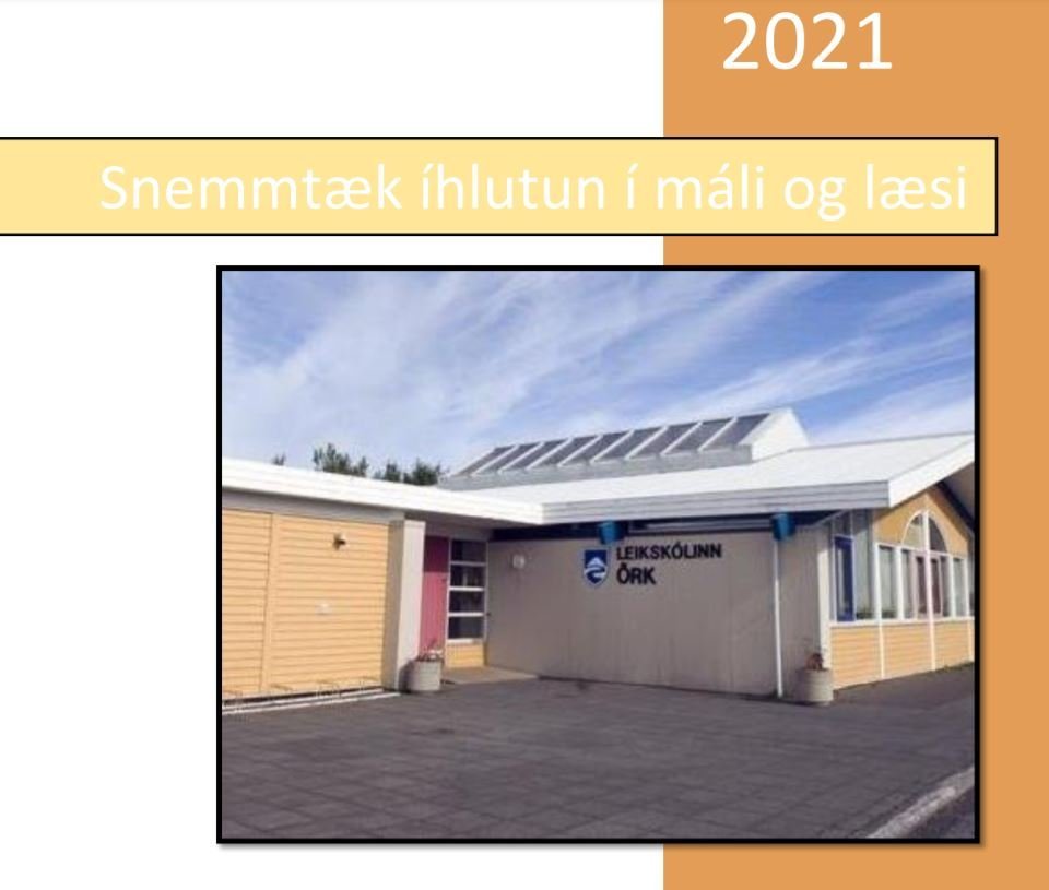 Leikskólinn Örk gefur út Handbók um snemmtæka íhlutun í máli og læsi
