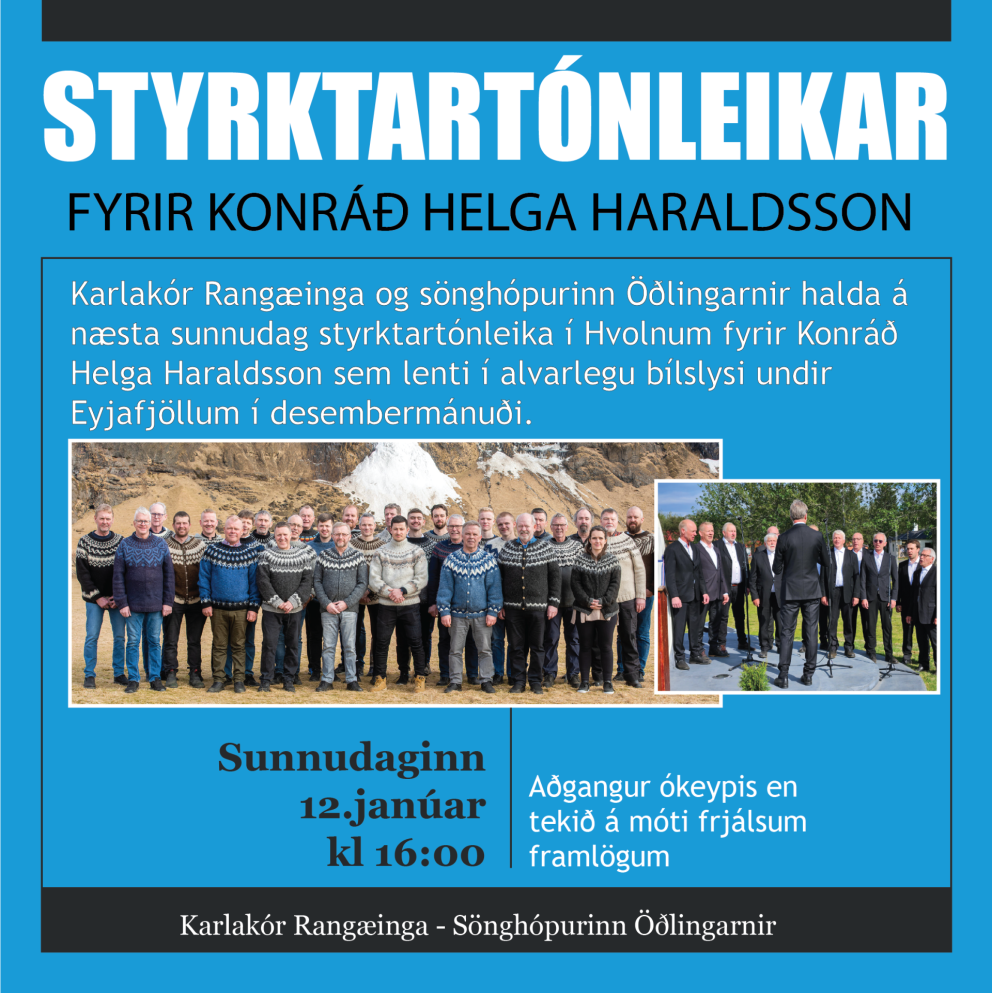 Styrktartónleikar fyrir Konráð Helga Haraldsson
