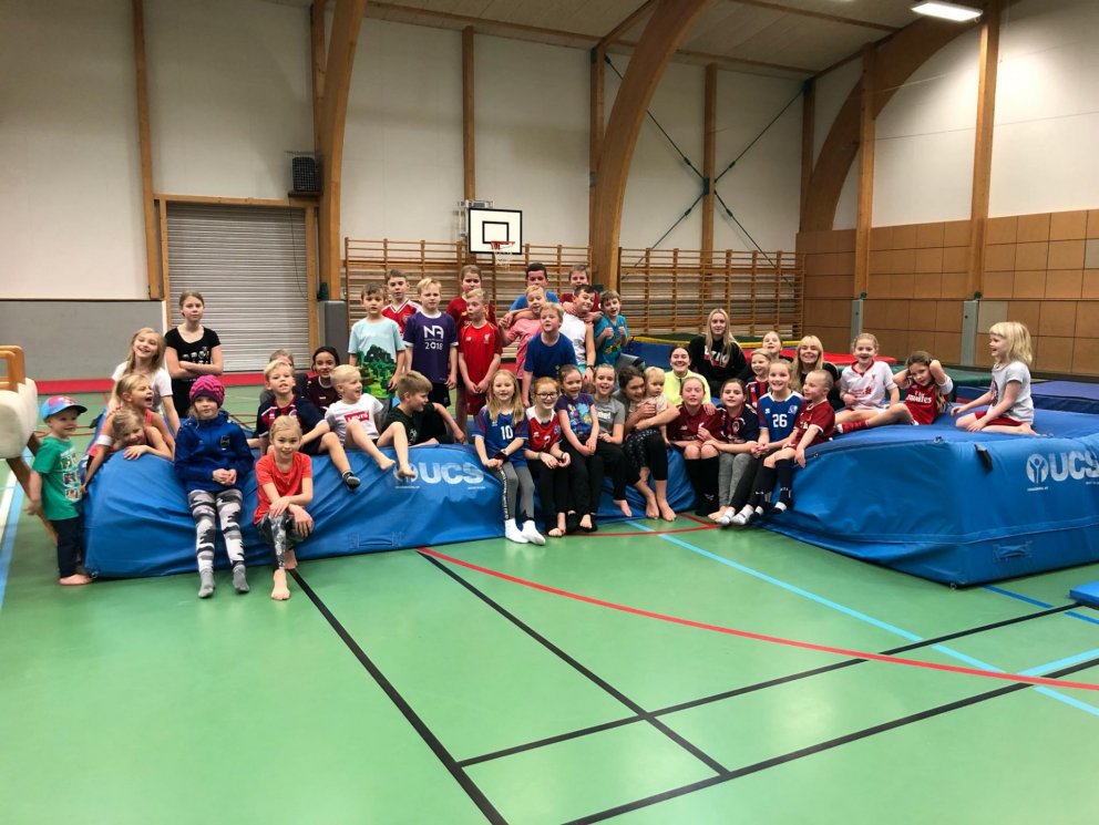 Tarzanleikur í íþróttahúsinu