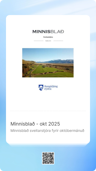 Minnisblað sveitarstjóra fyrir október